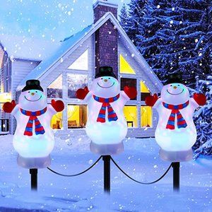 Snowman Pathway Light Decor